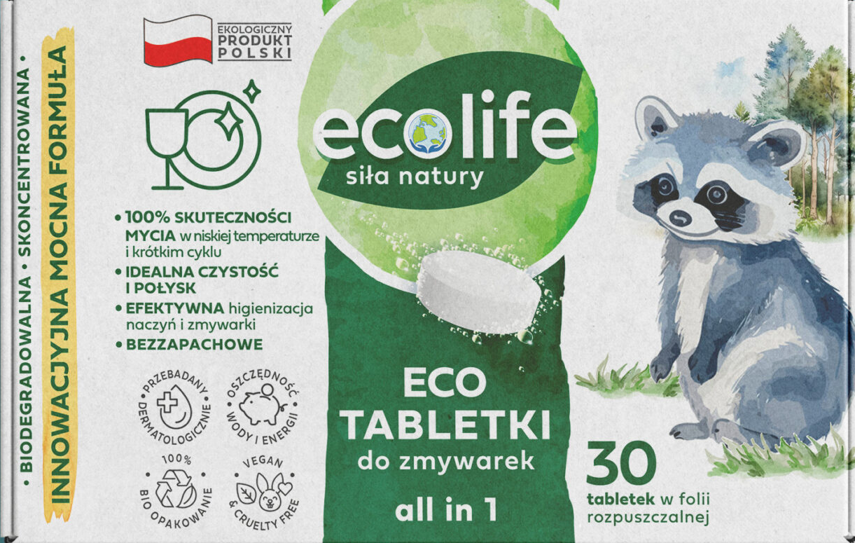 TABLETKI DO ZMYWARKI ECOLIFE ALL IN ONE 30SZT.